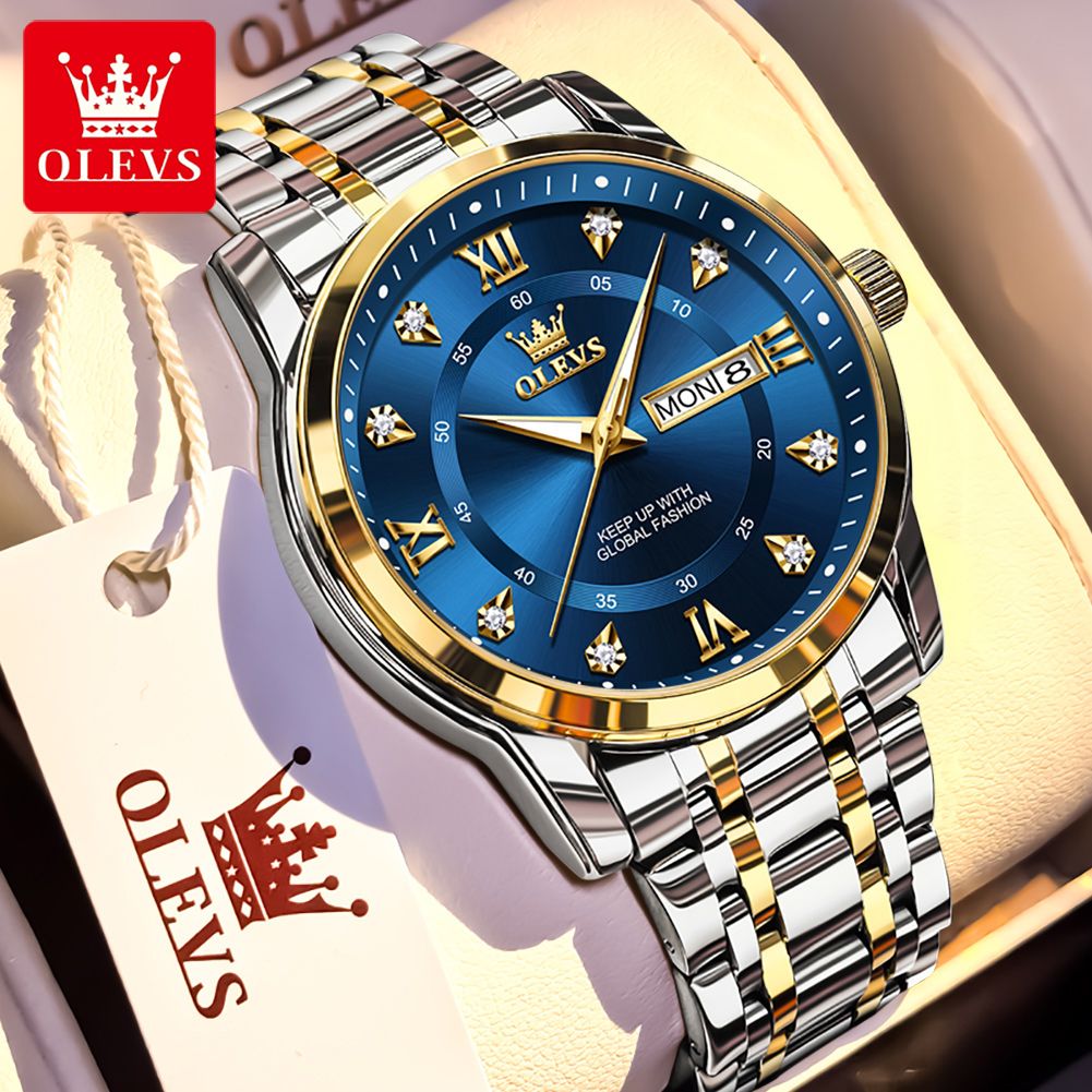 Luxury Zone - OLEVS Brand Fashion men's watches stainless