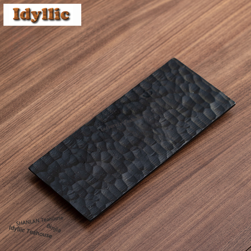 Wooden Serving Tray - Walnut Wood Carbonized Tea Tray Snack