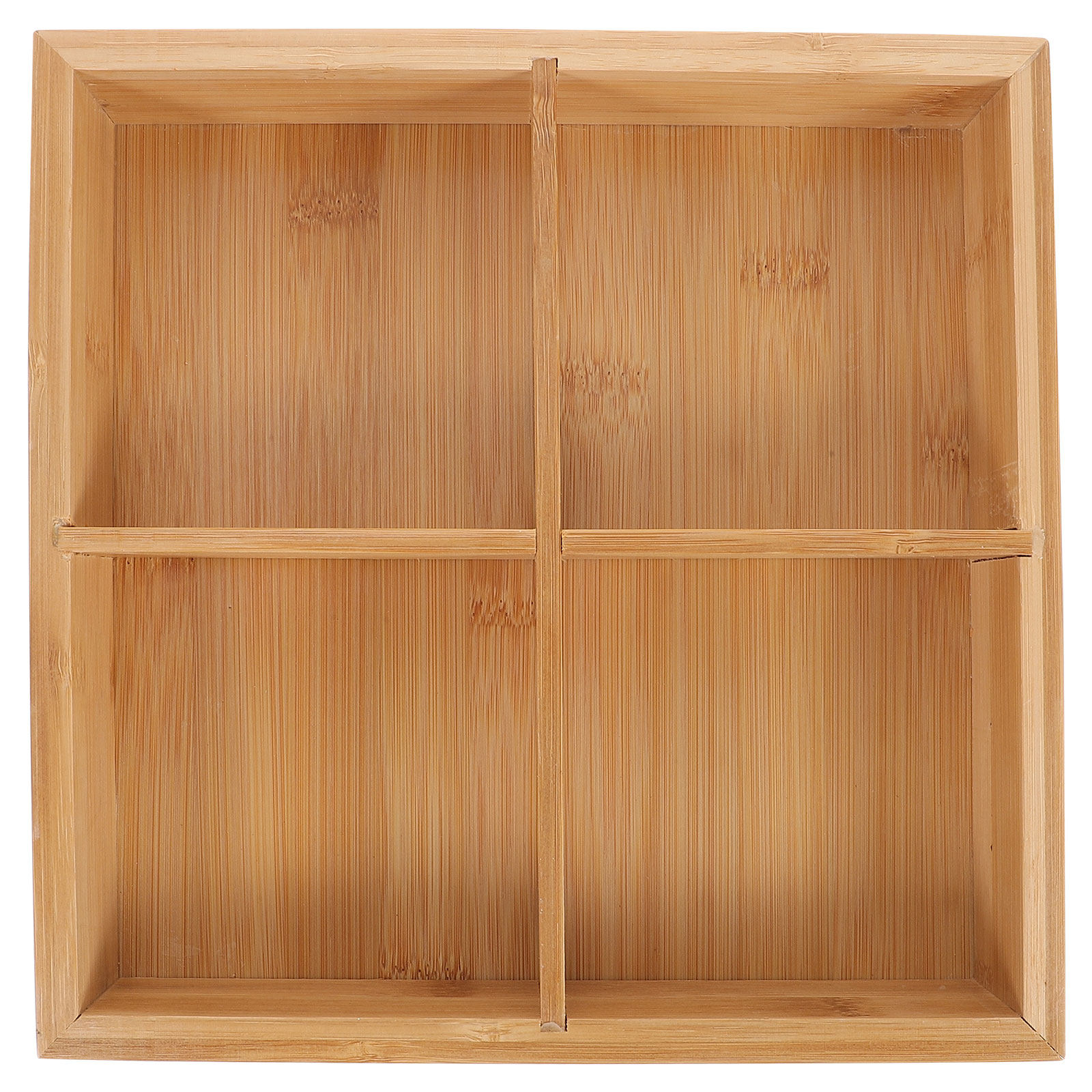 Bamboo Serving Tray with 6 Com - Wooden Serving Tray 评论和价格