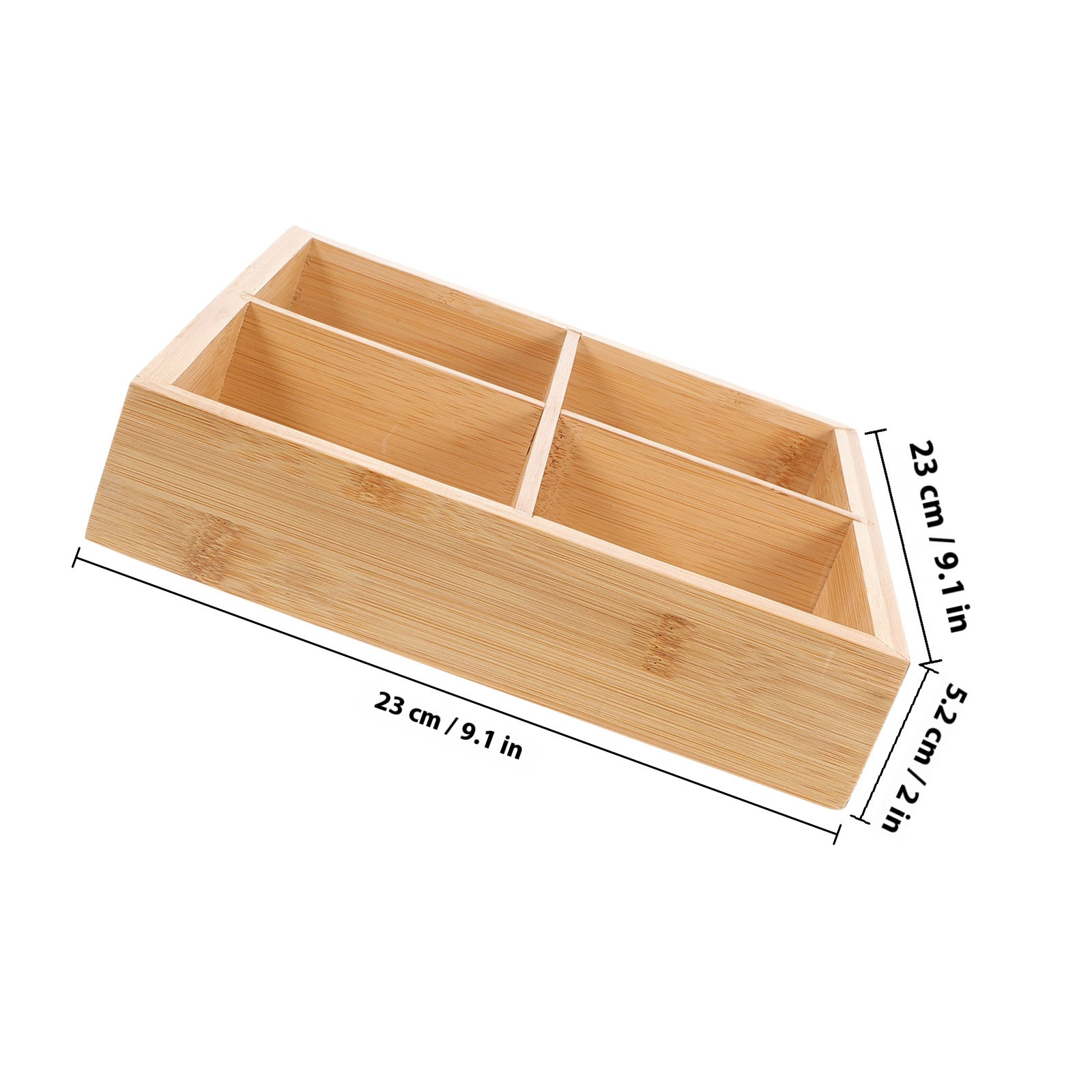 Bamboo Serving Tray with 6 Com - Wooden Serving Tray 评论和价格