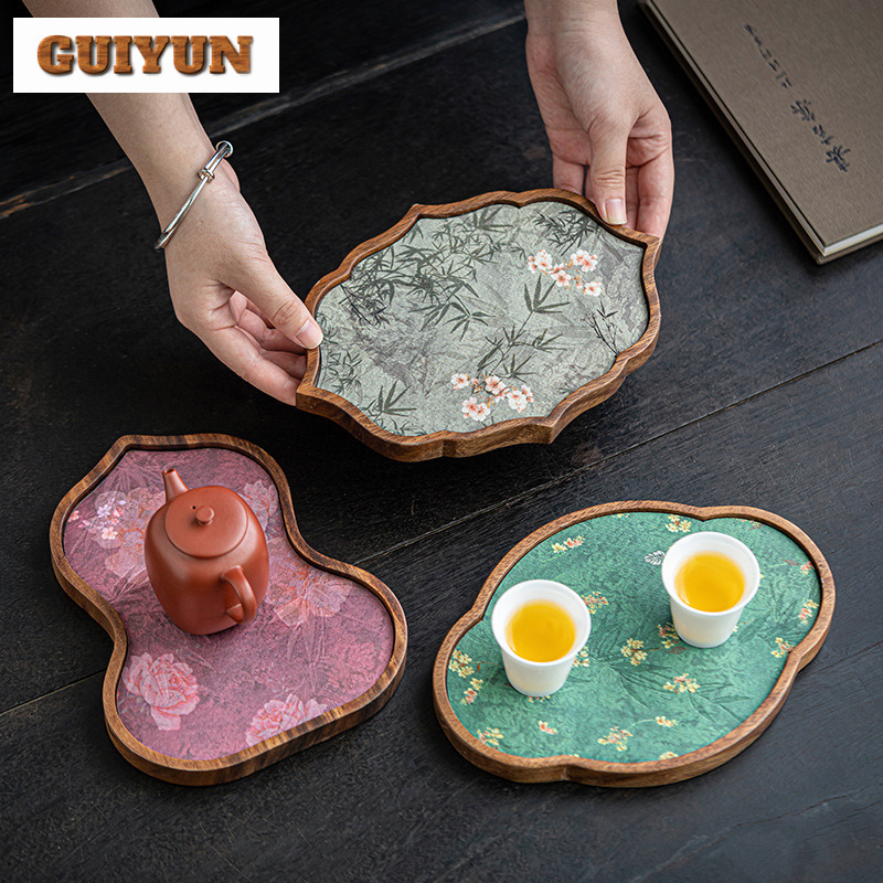 Handmade Walnut Wood Tea Tray  - Wooden Serving Tray 评论和价格