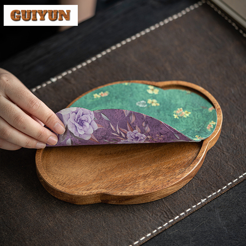 Handmade Walnut Wood Tea Tray  - Wooden Serving Tray 评论和价格