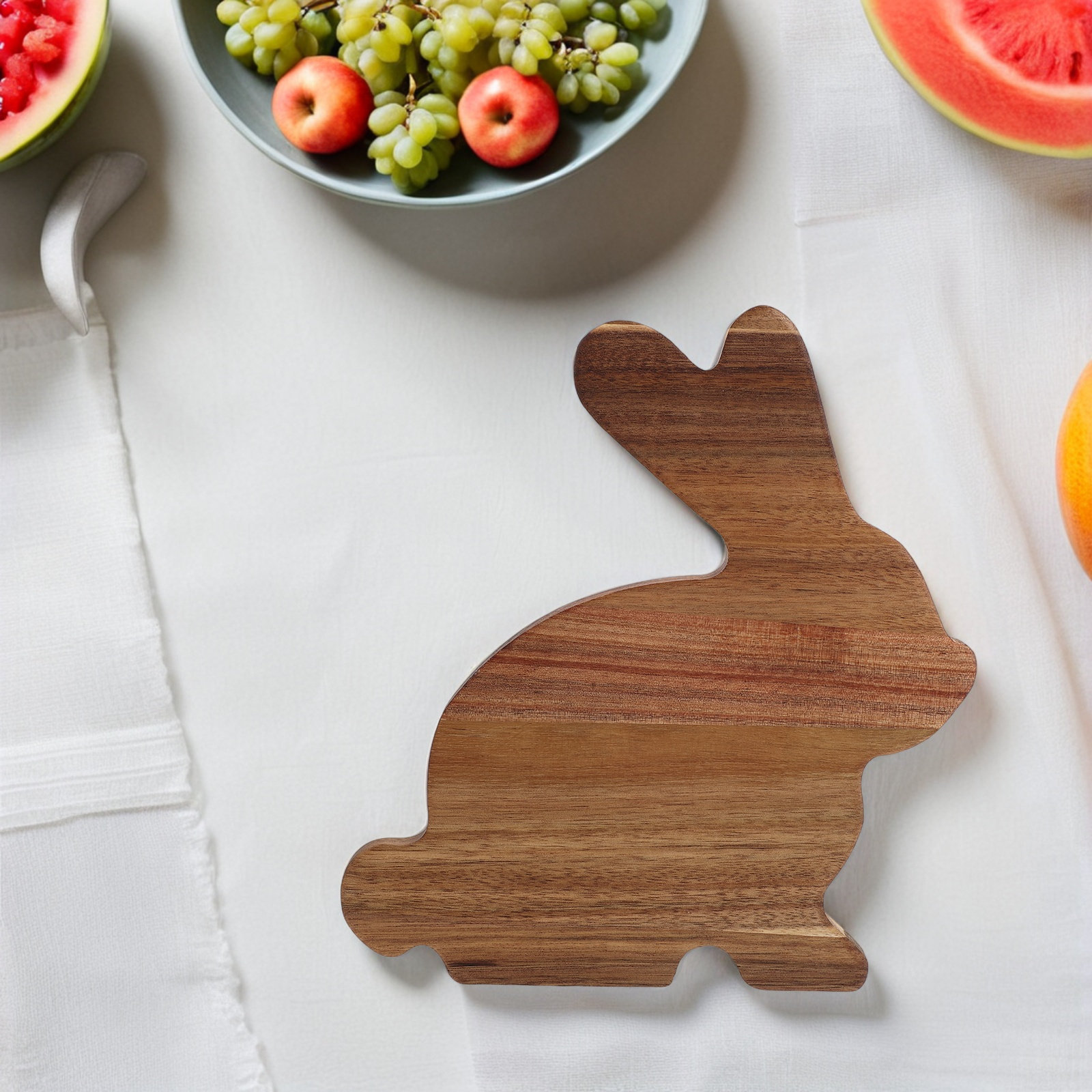 Bunny Shaped Wood Serving Plat - Wooden Serving Tray 评论和价格