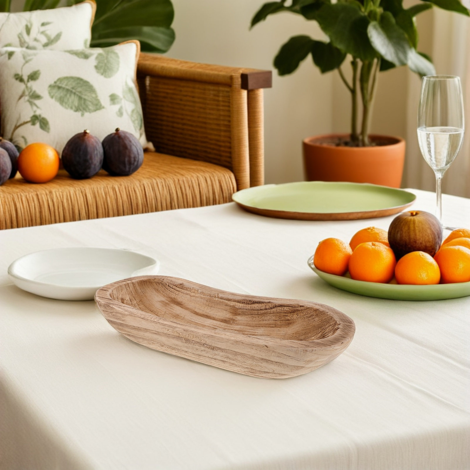 Rustic Wood Table Centerpiece  - Wooden Serving Tray 评论和价格