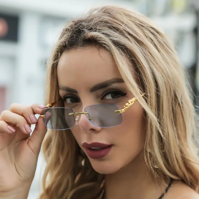 Rimless Square Sunglasses Wome - Luxury Zone 评论和价格