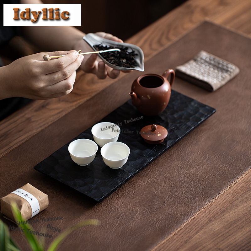 Walnut Wood Carbonized Tea Tra - Wooden Serving Tray 评论和价格