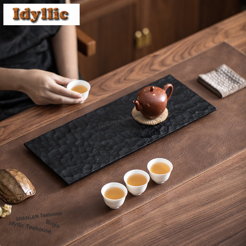 Walnut Wood Carbonized Tea Tra - Wooden Serving Tray 评论和价格